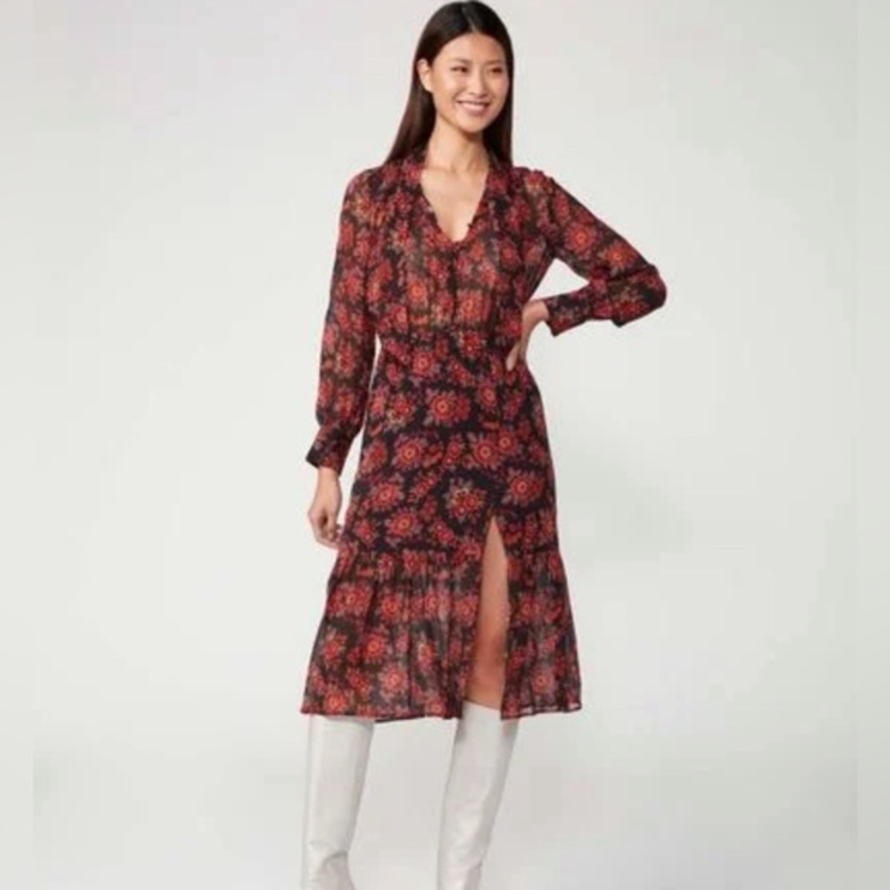 Paige Floral Silk Dress size Small NWT